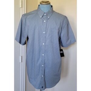 NWT Cody James Mens Button Up Diamond Print Short Sleeve Shirt Size L Actual SzB